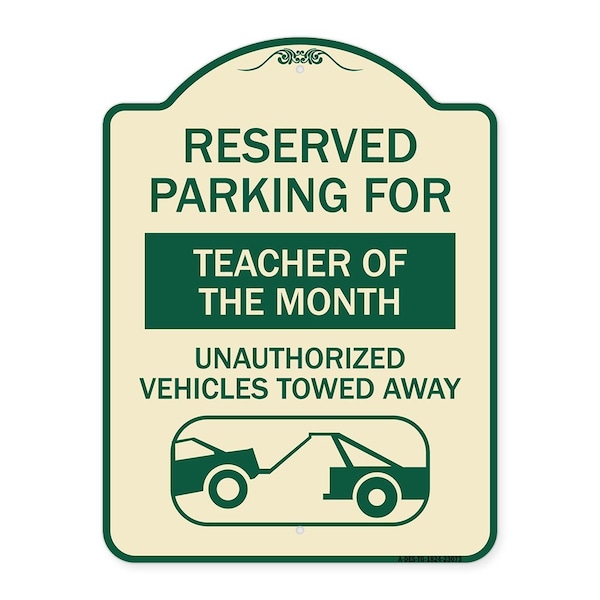 Reserved Parking for Teacher of the Month Unauthorized Vehicles Towed Away, A-DES-TG-1824-23073